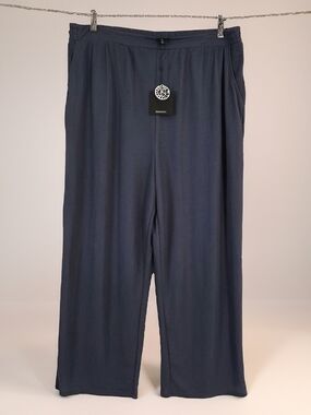 BOBEAU Pull On Pants Indigo Blue Wide Leg NWT Size XL